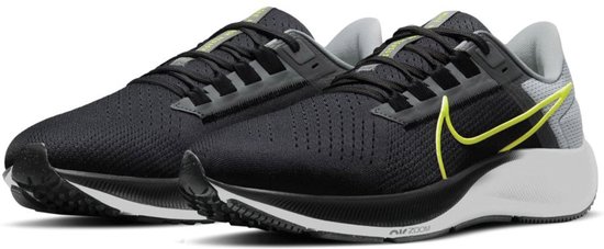 Nike Air Zoom Pegasus 38 Sportschoenen - Maat 43 - Mannen - zwart - grijs - geel