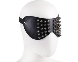 Nooitmeersaai - PU leren blinddoek, masker met spikes – zwart