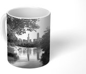 Mok - Central Park in New York tijdens de herfst - zwart wit - 350 ML - Beker