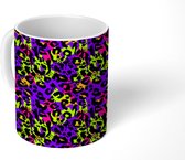 Mok - Koffiemok - Dierenprint - Patronen - Neon - Mokken - 350 ML - Beker - Koffiemokken - Theemok