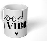 Mok - Koffiemok - Spreuken - Good vibes - Quotes - Mokken - 350 ML - Beker - Koffiemokken - Theemok - Mok met tekst