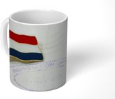 Mok - Speld van de Nederlandse vlag - 350 ML - Beker