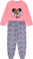 Minnie Mouse pyjama met neon shirt en grijze broek 7-8 jaar 128 cm