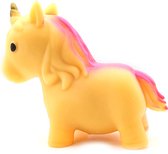 Anti stress knijpspeelgoed squishy unicorn geel