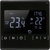 Thermostat intelligent TechU™ avec Wifi - S7 - Zwart - Contrôle avec App, Google Assistant & Alexa