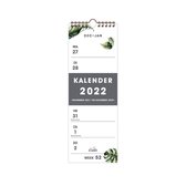Hobbit weekkalender smal 2022 - ringband - lang smal formaat - week op 1 pagina - type D2 - botanische print