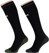 X-treme | Running Compression Socks Zwart-Groen | 2-Pack