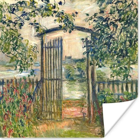 Poster De tuinpoort in Vétheuil - Claude Monet - 75x75 cm