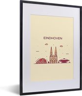 Fotolijst incl. Poster - Nederland - Skyline - Eindhoven - 30x40 cm - Posterlijst