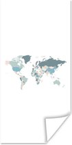 Cartes du monde du Wereldkaart - Carte du monde - Pastel - Landen - 80x160 cm