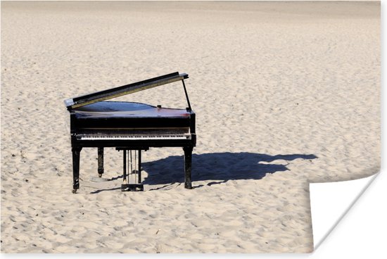 Poster Un piano sur la plage 60x40 cm - Tirage photo sur Poster (décoration  murale... | bol.com