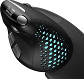 Delux - Seeker - Oplaadbaar - Draadloos (2,4ghz + BT) - Anti-RSI / Muisarm - Ergonomisch - Verticale Muis - Trackball / Horizontale Scrol - OLED Scherm - Gaming muis - Excel/Autocad - Tot 400