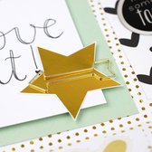 Vaessen Creative Papieren Knipsels - Love It - Goud - 12 stuks