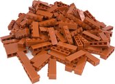 125 Bouwstenen 1x4 | Koffie | compatibel met grote merken | SmallBricks