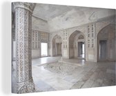 Canvas Schilderij Fort van Agra India - 30x20 cm - Wanddecoratie