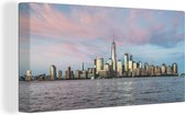 Canvas Schilderij Manhattan - New York - Stad - 40x20 cm - Wanddecoratie