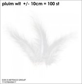 Pluim  / Veertjes kleur WIT  ± 100 st / ± 10cm