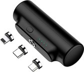 DrPhone WP1 – Draadloze Magnetische Powerbank – Sterke Magneet – Lichtgewicht – 3000 mAh - Zwart
