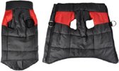 4goodz Donsjas Winterjas Bodywarmer voor Honden 35 cm - Rood/Zwart