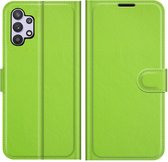 Cazy Galaxy A32 4G Hoesje - Portemonnee Book Case - TPU Kunstleer - Groen