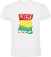 Three Little Birds | Heren T-shirt | Wit | Ajax | Bob Marley | Rastafari | Everything is gonna be alright | Vrijheid | Grappig | Cadeau