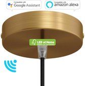 LEDatHOME - Slimme cilindrische metalen plafondkap - Compatibel met spraakassistenten - Werkt dus op normale LED lampen - Bespaar veel geld op SMART lampen deze zijn niet nodig - A