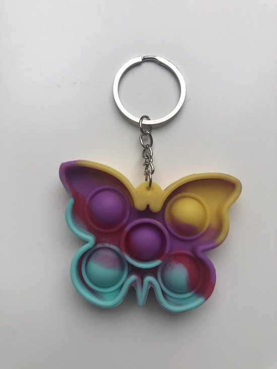 Fidget Toys Pop It Sleutelhanger Vlinder Mini Pop It Tegen