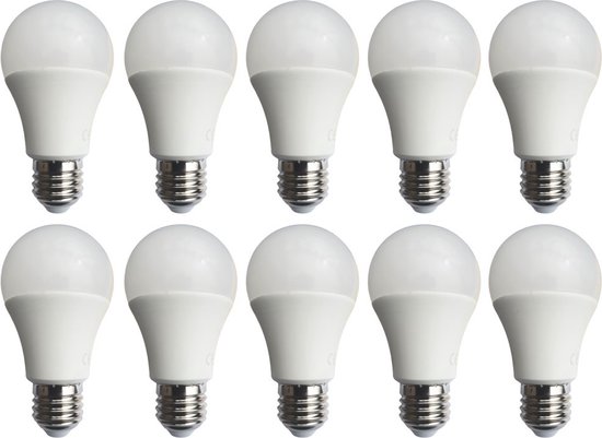 Ampoule E27 10 pièces | Ampoule LED A60 20W=126W - 2000 Lumen | blanc lumière du jour 6400K