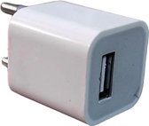 Universeel - USB adapter - USB stekker - USB lader - Blokje - Wit