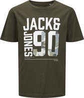 JACK&JONES JUNIOR JCONIC CAMO TEE SS CREW NECK LN  JNR Jongens T-shirt - Maat 140