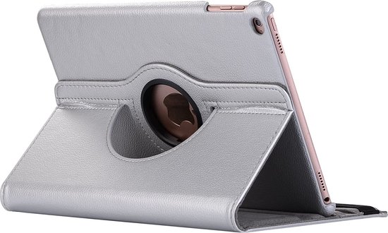 Etui iPad Mini 4/5 Multi Stand - Etui Tablette Rotatif 360 - Etui Tablette Argent + Stylet