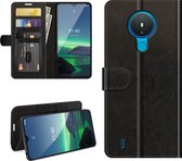 Nokia 1.4 Hoesje - MobyDefend Wallet Book Case (Sluiting Achterkant) - Zwart - GSM Hoesje - Telefoonhoesje Geschikt Voor: Nokia 1.4