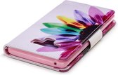 Samsung Galaxy Note 9 hoesje, 3-in-1 bookcase met print, gekleurde bloem - GSM Hoesje / Telefoonhoesje Geschikt Voor: Samsung Galaxy Note9
