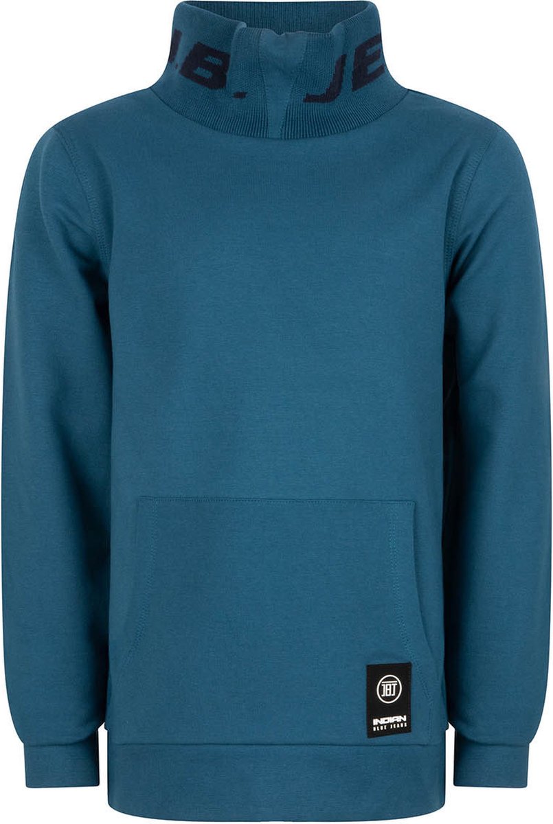 Indian Blue jongens sweater met Coll IBJ Deep Indigo