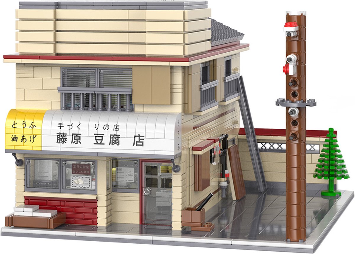 C61031W Architecture - Initial-D Tofu Shop - 1908 onderdelen - Compatibel met grote merken - Bouwdoos