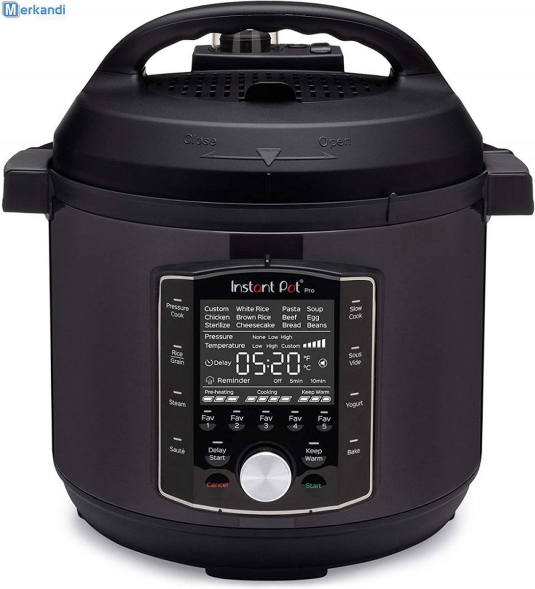 Afbeelding 3 van Instant Pot Pro Crisp 11-in-1 multicooker met airfryer 7,6L liter, 2 afneembare deksels, Snel onder druk koken,Slow cooking, Sauteren, Stomen, Sous vide, Warmhouden, Snel frituren, Braden, Bakken, Roosteren, Drogen