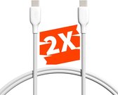Phreeze 2x USB-C naar USB-C Kabel - 2 Meter - 65W Oplaadkabel - 480 MBps Datakabel - Data en Snellader - TPE - Voor S24,S23,S22,S21,S20,S10,Note,Ultra,Plus,Tablet