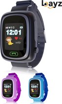 Loayz Q90 - Kinder Smartwatch - Zwart - GPS en Waterdicht - met Lebara waarde simkaart [1 GB+€20]