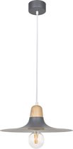 Platte hanglamp - Metaal - H 100 cm - Mat antraciet