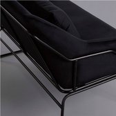 Velvet Black Thinia Home Zwarte bank fauteuil 79,5x124x77 cm