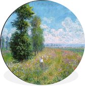 Cercle mural - Aluminium - Prairie aux peupliers - Claude Monet - ⌀ 60 cm
