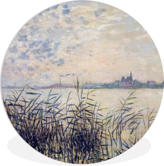Cercle Mural - Cercle Mural Intérieur - La Seine près d'Argenteuil - Claude Monet - ⌀ 120 cm - Décoration murale - Peintures Ronds XXL
