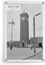 Walljar - Station Nijmegen '54 II - Muurdecoratie - Plexiglas schilderij