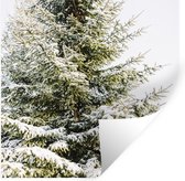 Muurstickers - Sticker Folie - Winter - Boom - Sneeuw - 30x30 cm - Plakfolie - Muurstickers Kinderkamer - Zelfklevend Behang - Zelfklevend behangpapier - Stickerfolie