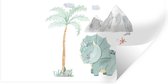 Stickers Stickers muraux - Chambre d'enfant - Dinosaurus - Arbre - 80x40 cm - Feuille adhésive