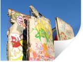 Muurstickers - Sticker Folie - Berlijnse muur - Duitsland - Cultuur - 40x30 cm - Plakfolie - Muurstickers Kinderkamer - Zelfklevend Behang - Zelfklevend behangpapier - Stickerfolie