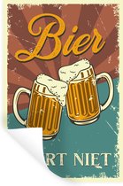 Muurstickers - Sticker Folie - Mancave - Bier - Bier zeurt niet - Kroeg - Café - 40x60 cm - Plakfolie - Muurstickers Kinderkamer - Zelfklevend Behang - Cadeau voor man - Zelfklevend behangpapier - Stickerfolie