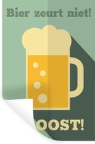 Muurstickers - Sticker Folie - Mancave - Bier - Bier zeurt niet - Kroeg - Café - 40x60 cm - Plakfolie - Muurstickers Kinderkamer - Zelfklevend Behang - Cadeau voor man - Zelfklevend behangpapier - Stickerfolie