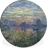 Cercle mural - Aluminium - Coucher de soleil sur la Seine - Claude Monet - ⌀ 60 cm