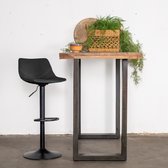 Barkruk Velvet - Zwart - Verstelbaar - Zithoogte 61-81cm - Kruk Hugo - Giga Meubel
